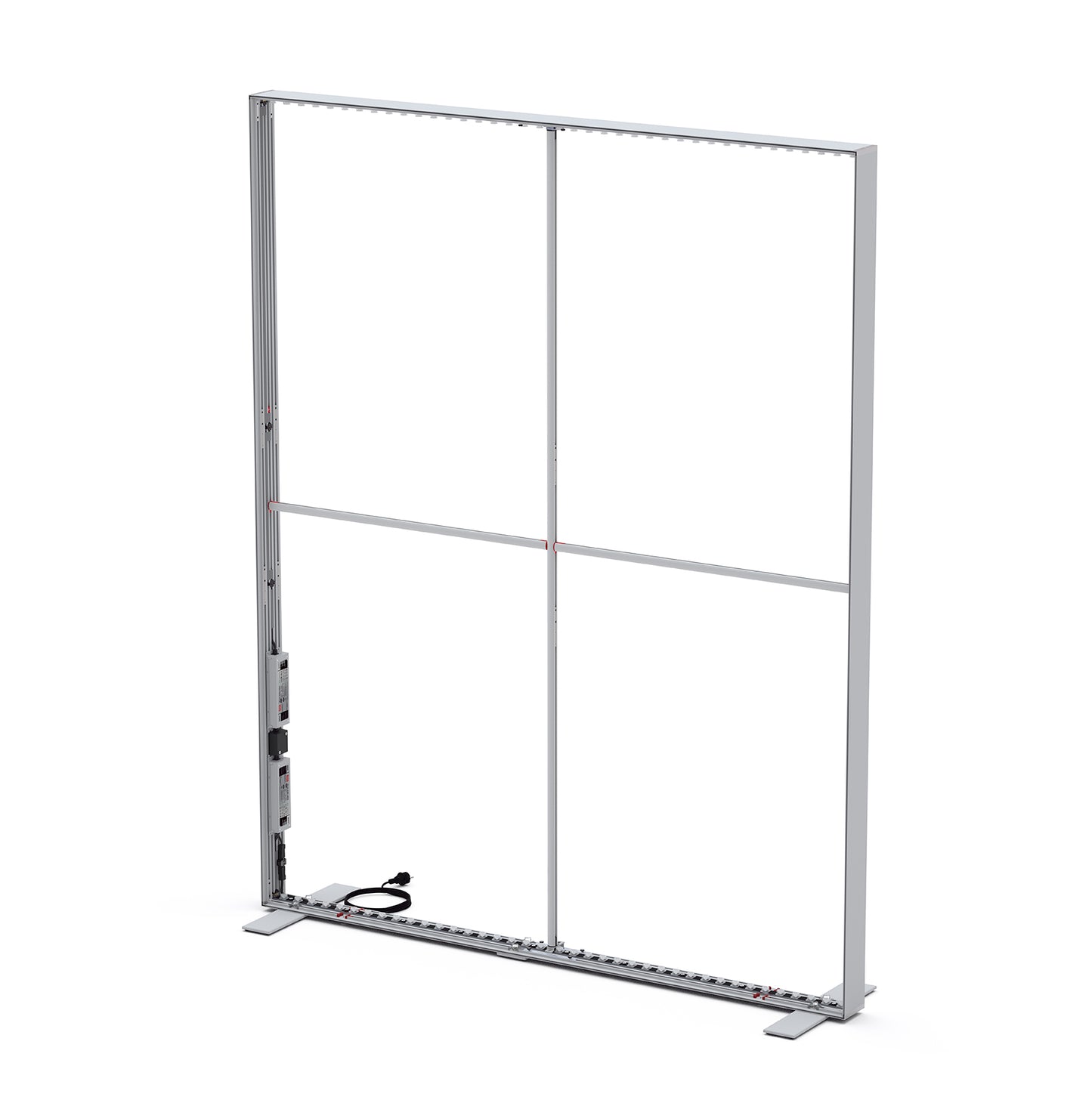 Aluminiumrahmen der modularen LED Lichtwand BIG LED UP ohne Textildruck.