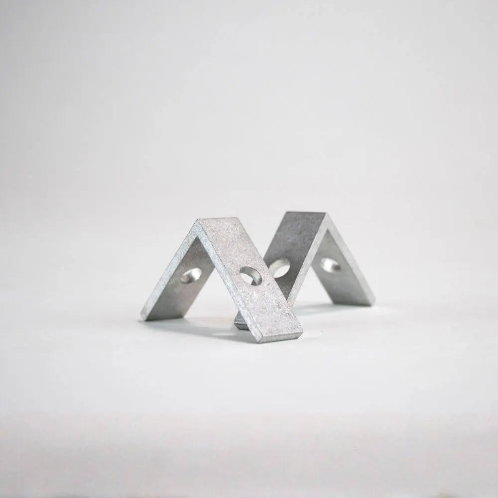 Eckverbinder für 100 mm Textilspannrahmen zur stabilen Verbindung von Aluminiumprofilen und Spannrahmen von Primex.