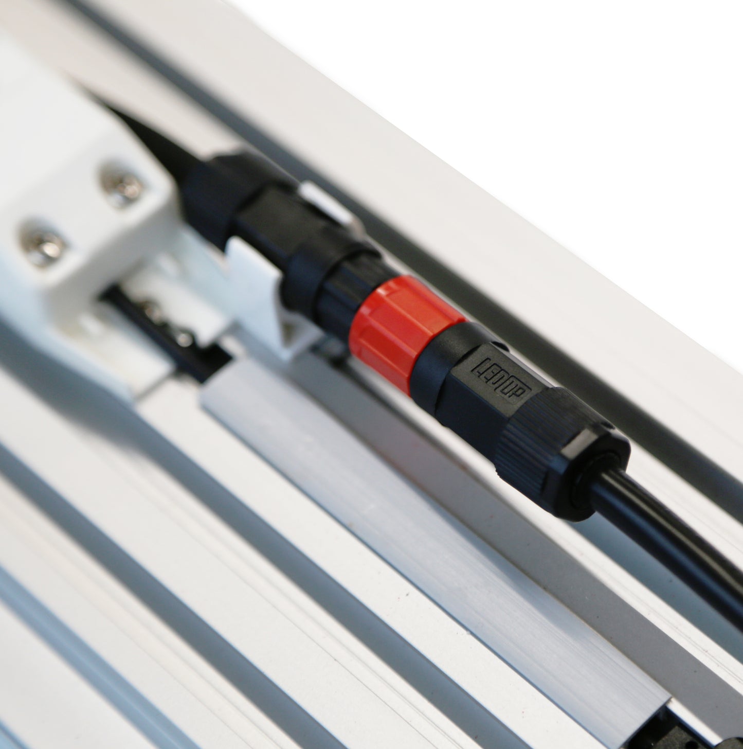 Detailansicht des LEDUP-Steckverbinders für die modulare LED Lichtwand BIG LED UP.