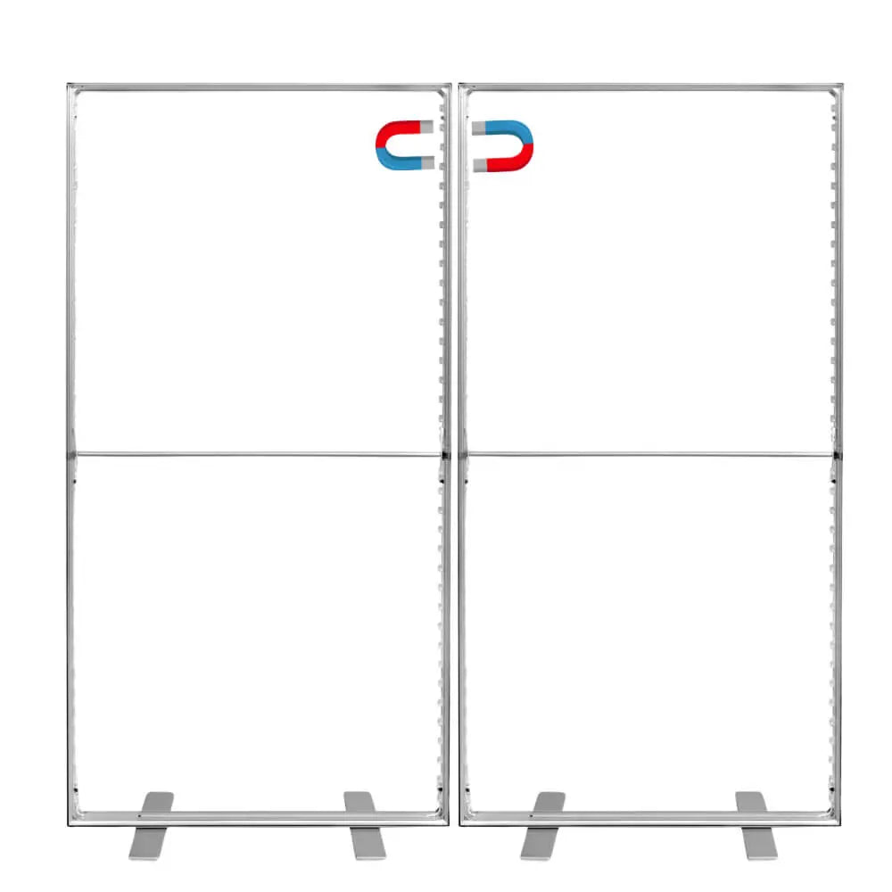 Magnetische Verbindung der beleuchteten Messestele Lightbox Flex 2go ohne Stoffbespannung