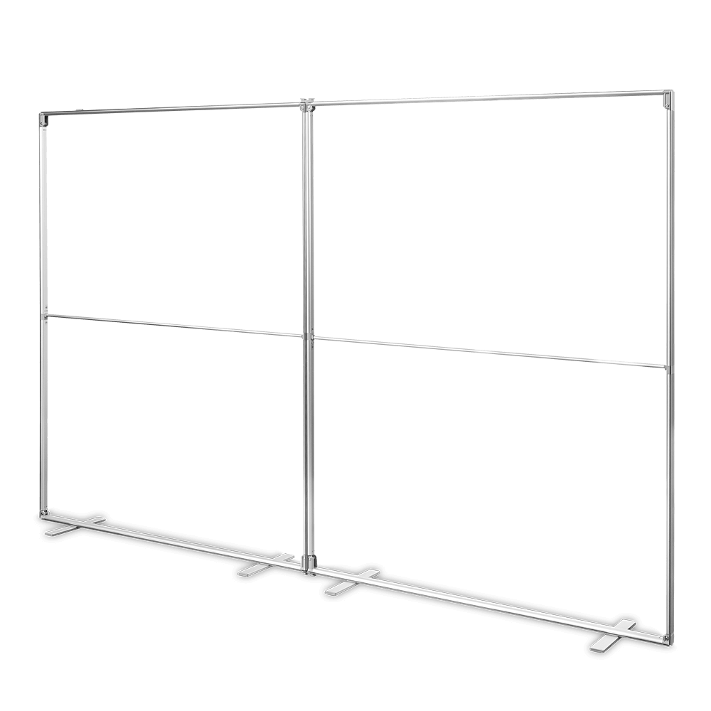 2 Rahmen des Messesystems Expo Flex 2go verbunden mit Steckverbindungen ohne Textilbespannung