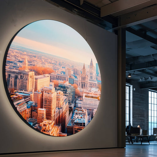 Runde Lichtwand im 55 mm Profil - Flächenlicht