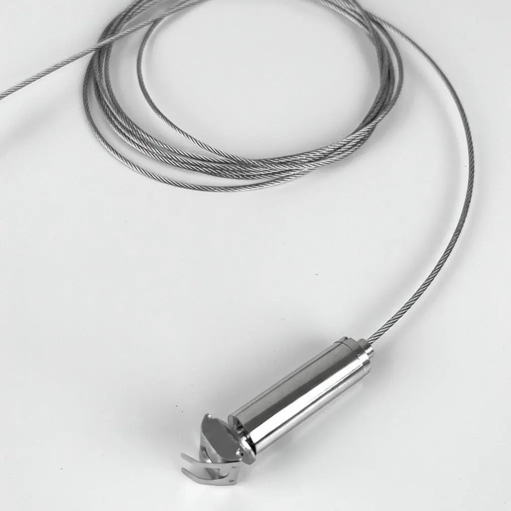 Seilabhaenge Set hoehenverstellbar mit Feder fuer Profil 44mm mit Nut