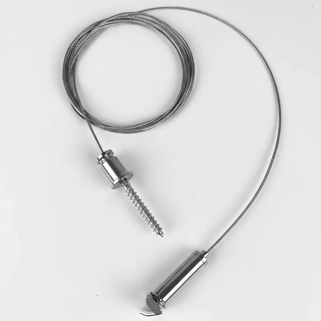 Seilabhaenge Set hoehenverstellbar mit Feder fuer Profil 44mm mit Nut