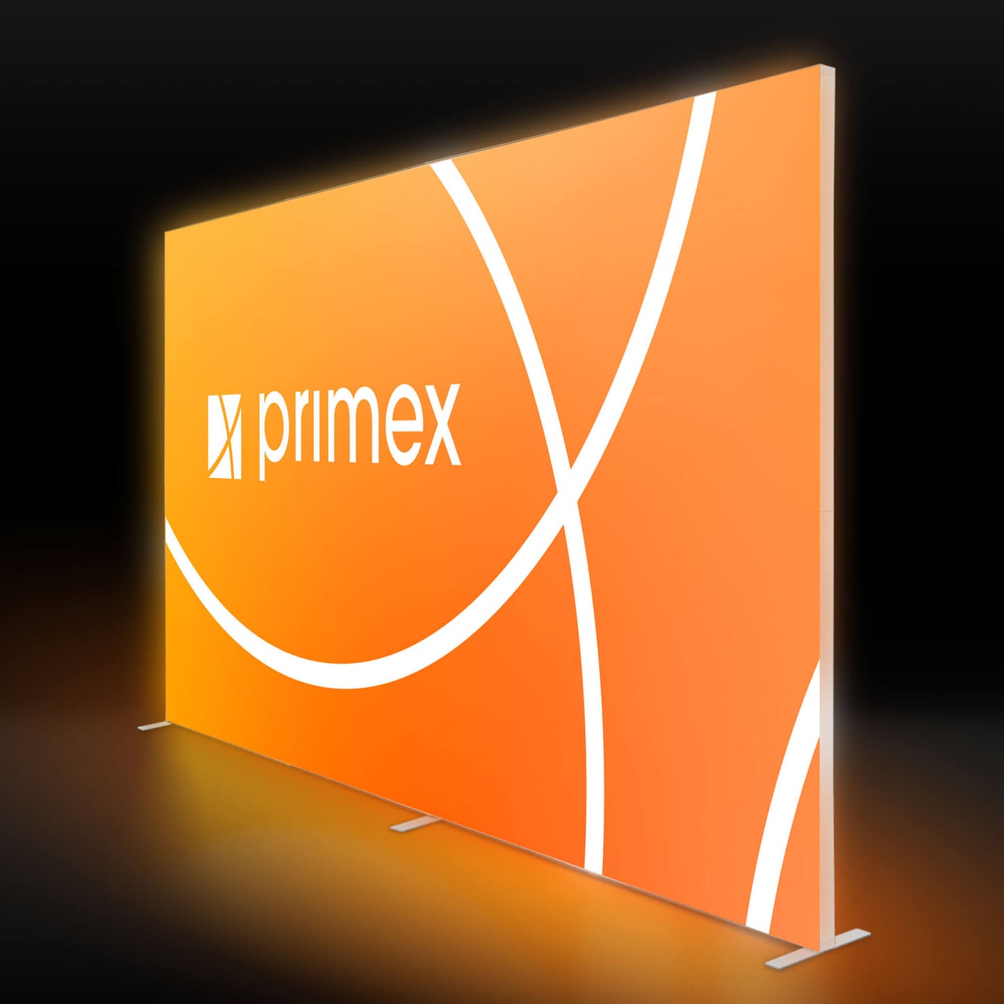 LED Messewand Lightbox Backlight Wall 2go mit leuchtendem Textildruck und freistehendem Aluminiumrahmen