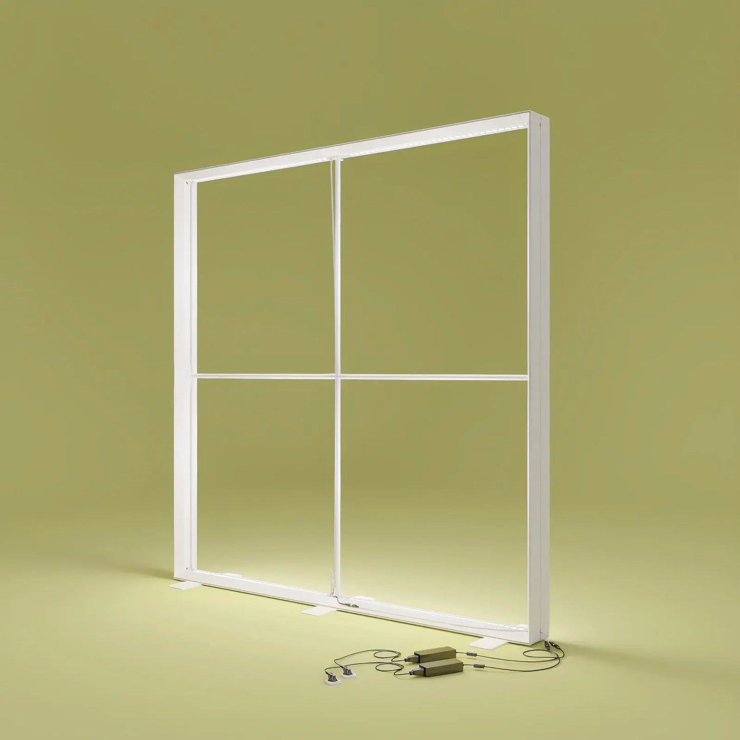 PIXLIP GO Lightbox aluminum frame detail with out Stoffbanner .