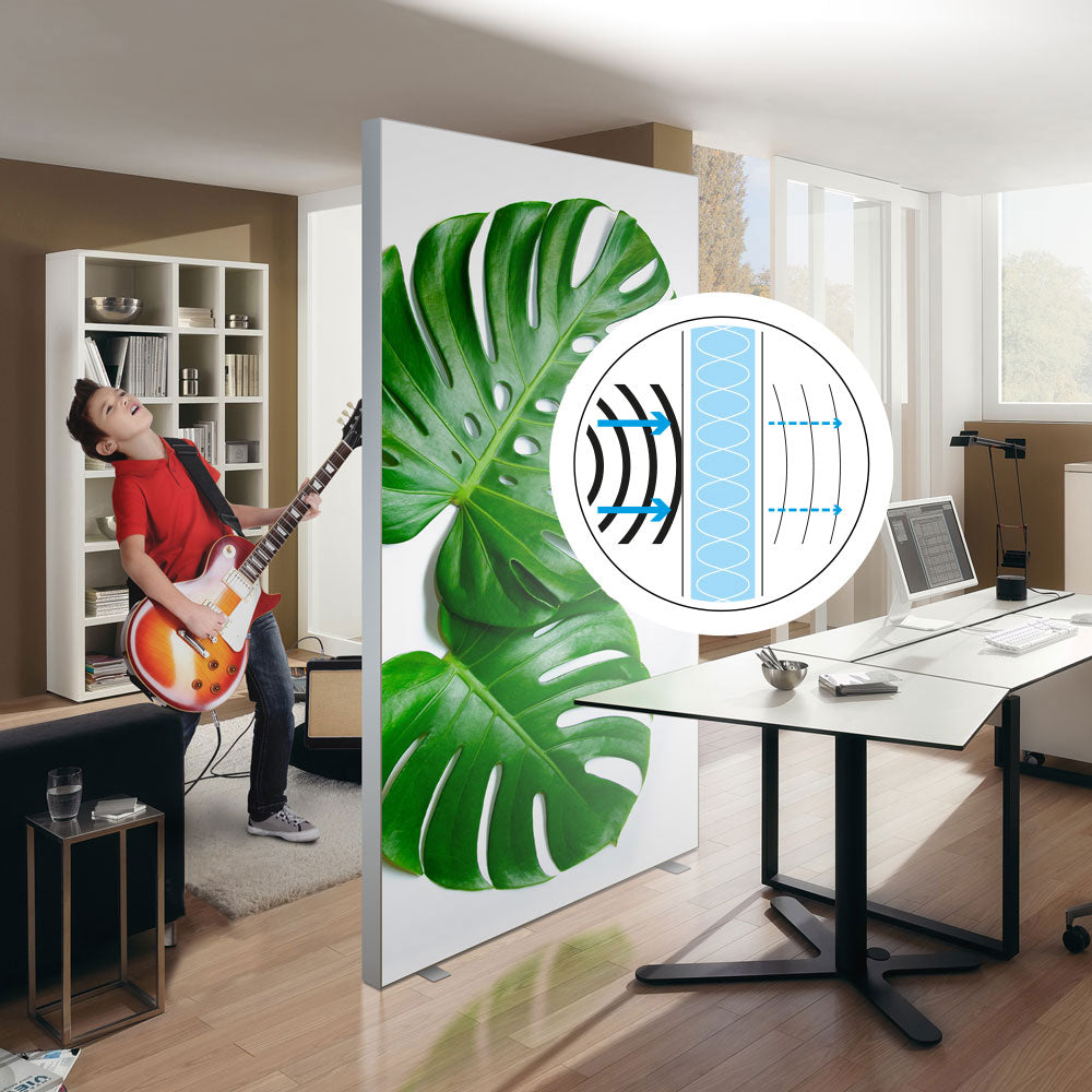 Primex Akustik Trennwand trennt zwei Bereiche eines Jugendzimmers