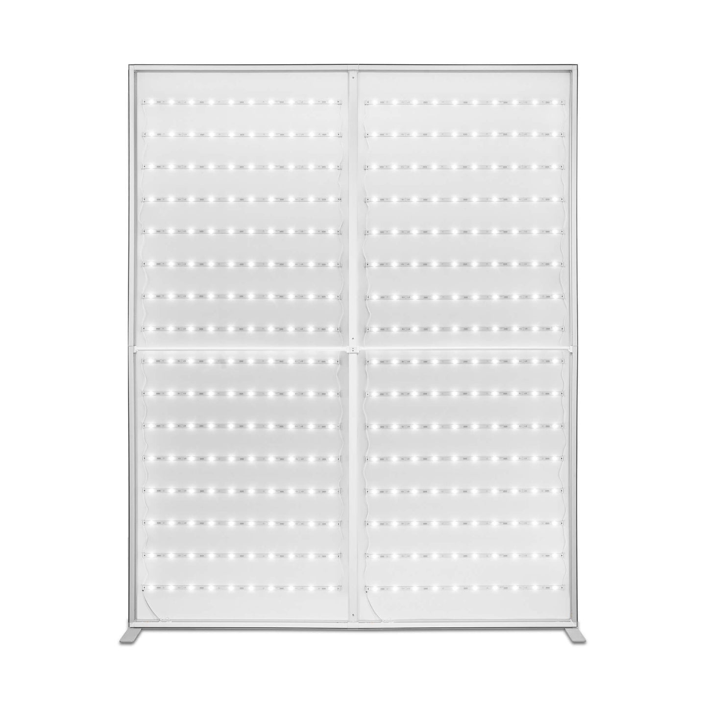 Vorderseite der Rückwand der LED Messewand Lightbox Backlight Wall 2go 