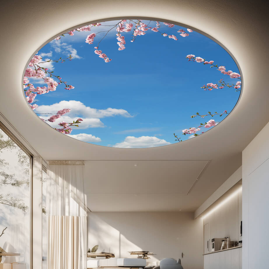 Rund LED-taklampa i 55 mm profil - utanpåliggande belysning