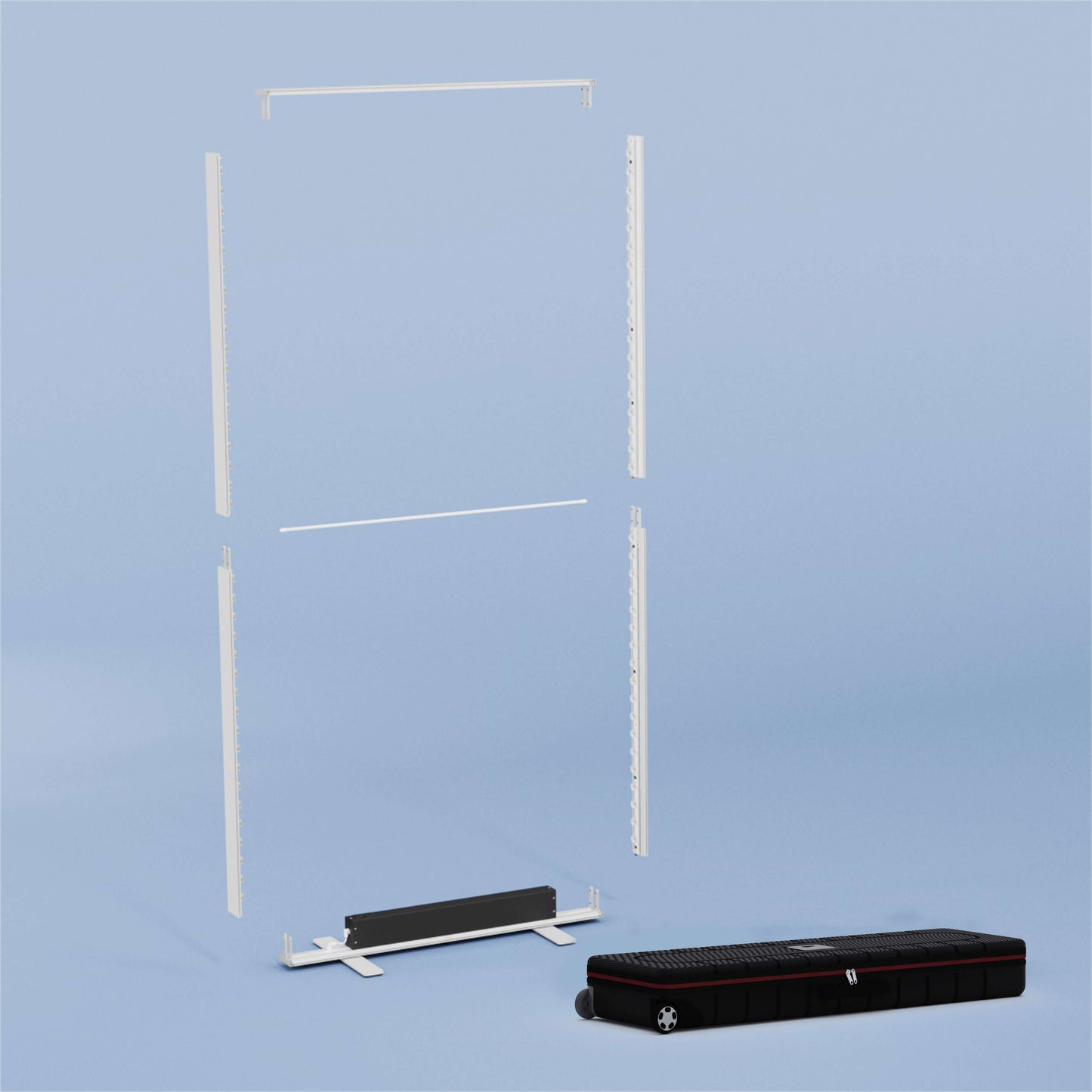 LEDUP Battery System mit Transportkoffer – kompakte Lösung für mobile LED-Messewände.