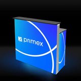 LED-Messetheke Lightbox Flex mit Ablagefläche