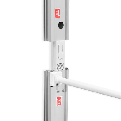 Werkzeugfreie Steckverbindung der LED Messewand Lightbox Backlight Wall 2go 