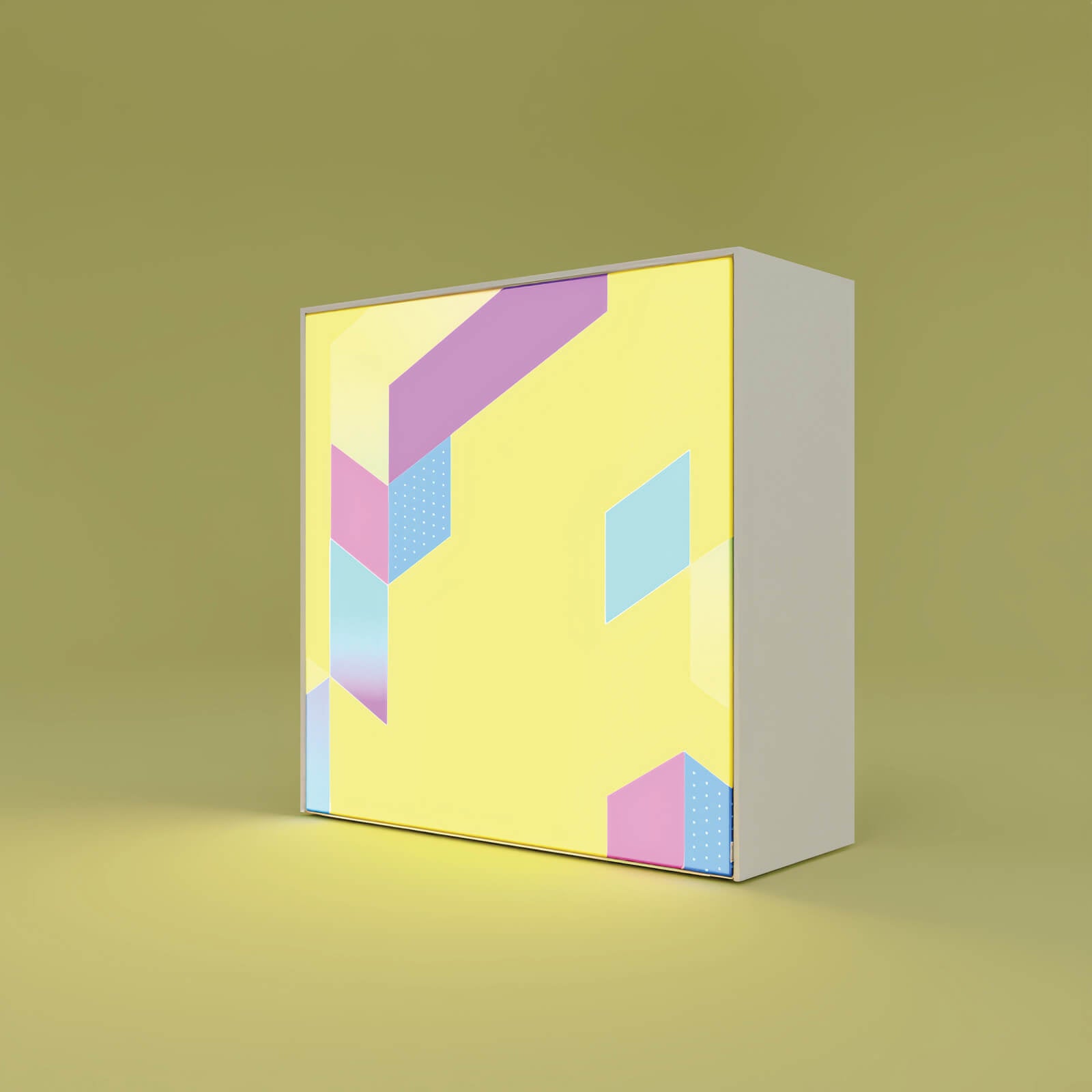 eleuchteter PIXLIP GO Counter L mit Textildruck, perfekt für einen modernen und auffälligen Messeauftritt.