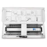 Transportkarton der Stabilisator Verbindung der schwarzen beleuchteten Messestele Lightbox Flex 2go