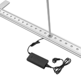 Beleuchtete Messewand Lightbox Wall 2go mit im Rahmen integrierten LEDs und Netzteil
