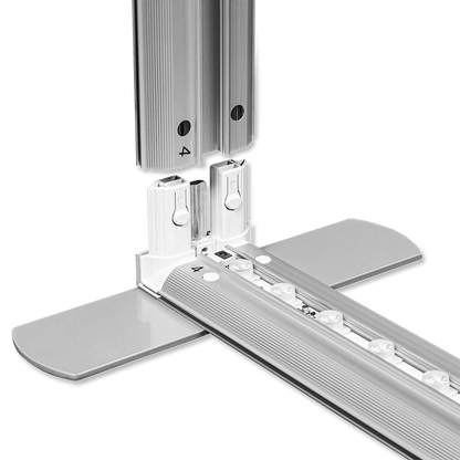 Detailansicht der Steckverbindung  des Messesystems Lightbox Pro 2go ohne Textilbespannung