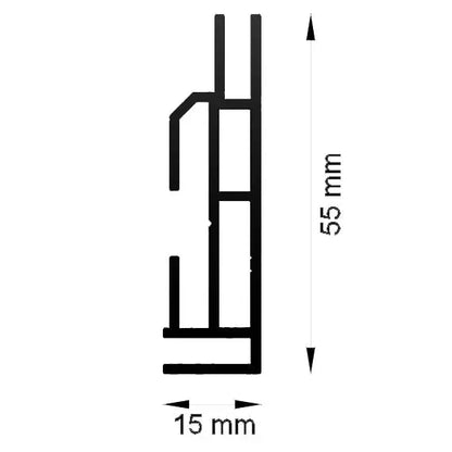 Spannrahmenprofile einseitig 55 mm Primex