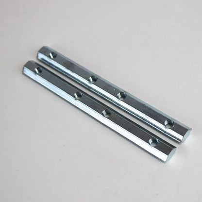 Gerader Profilverbinder für 19 mm Textilspannrahmen zur stabilen Verbindung von Aluminiumprofilen und Spannrahmen.
