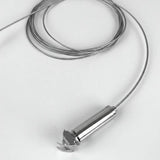 Seilabhaenge Set hoehenverstellbar mit Feder fuer Profil 44mm mit Nut