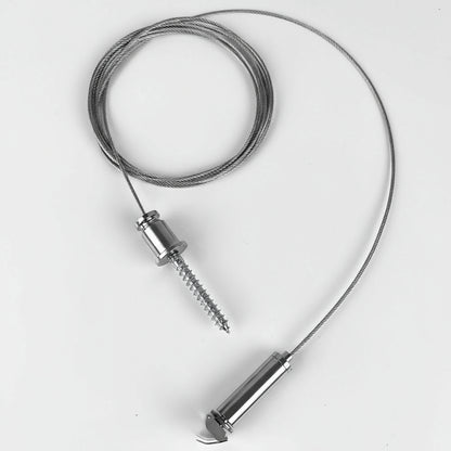 Seilabhaenge Set hoehenverstellbar mit Feder fuer Profil 44mm mit Nut