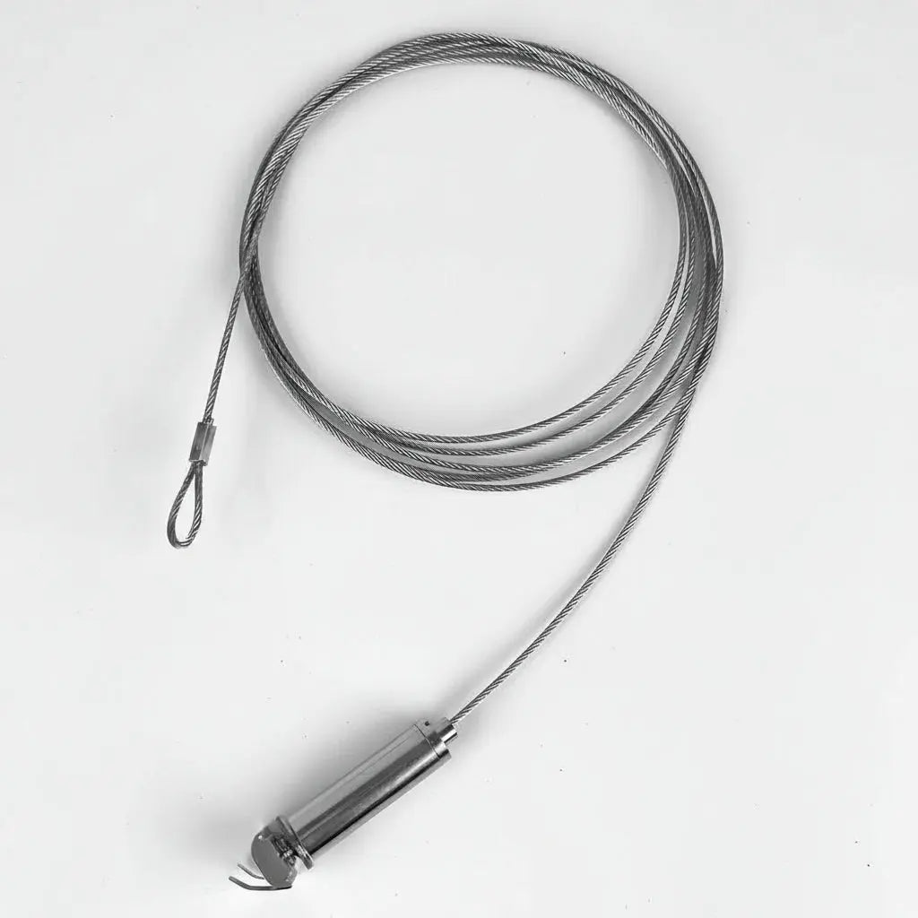 Seilabhaenge Set hoehenverstellbar mit Feder fuer Profil 44mm mit Nut