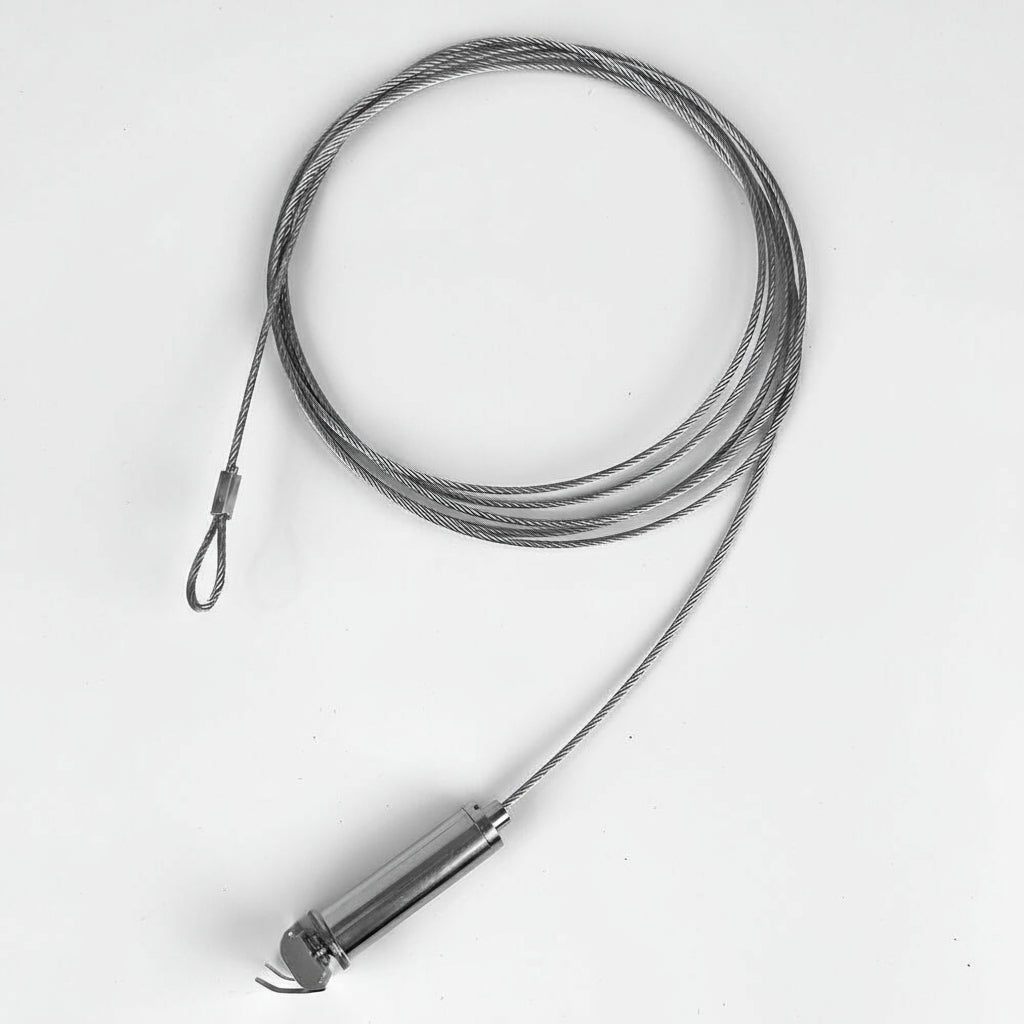 Seilabhaenge Set hoehenverstellbar mit Feder fuer Profil 44mm mit Nut