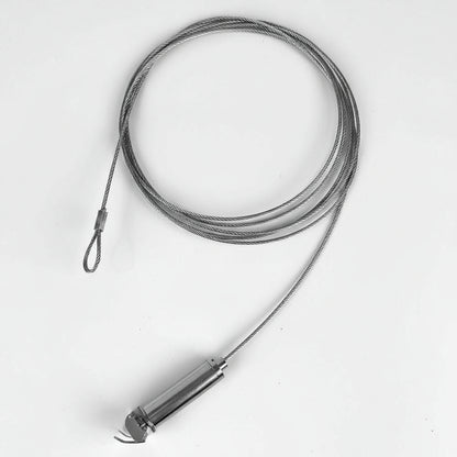 Seilabhaenge Set hoehenverstellbar mit Feder fuer Profil 44mm mit Nut