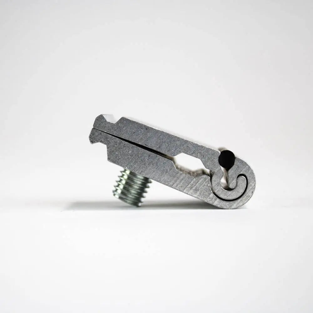Spannschloss-Verbinder für Stabilisierer 32/19 mm zur stabilen Verbindung von Textilspannrahmen und Aluminiumprofilen.