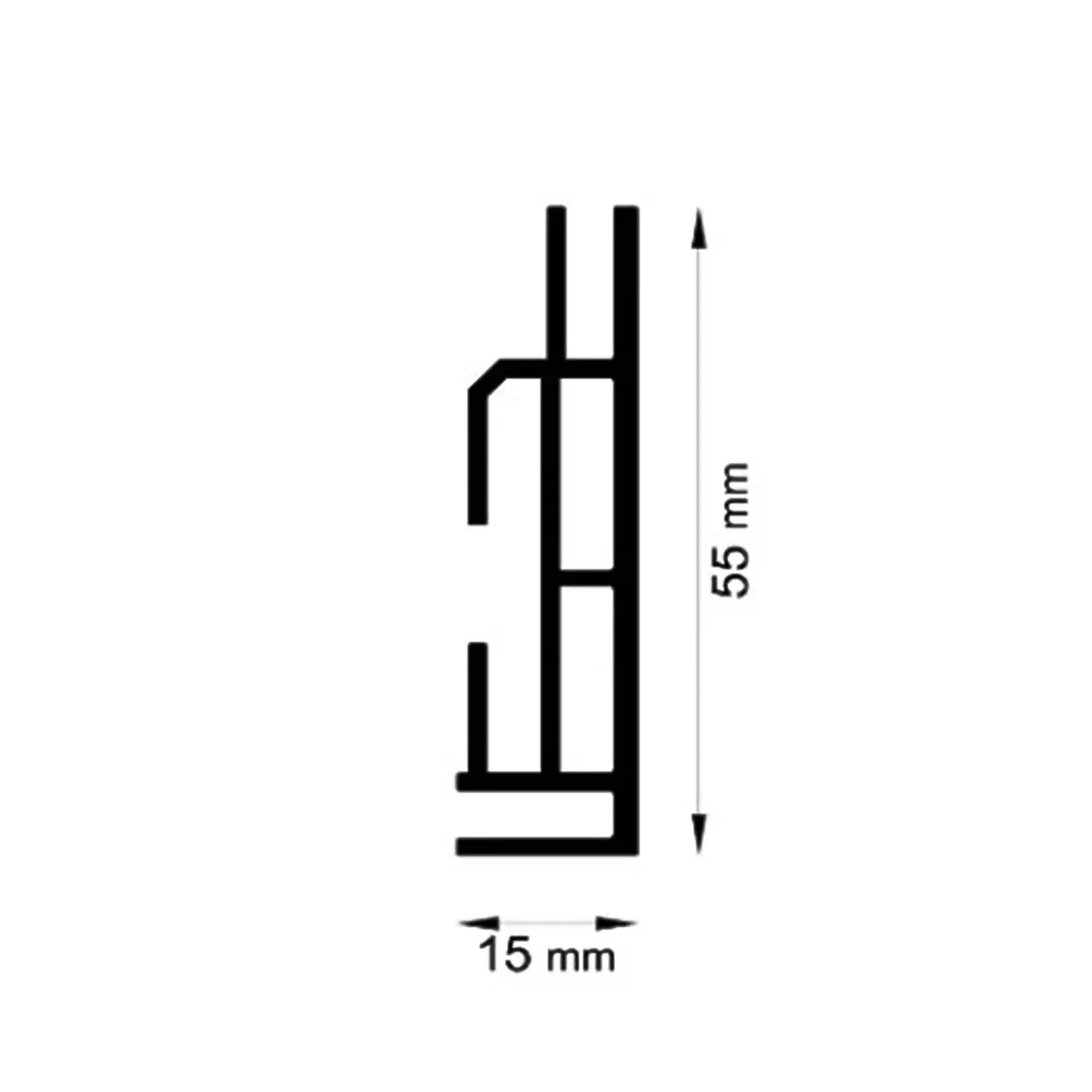 Spannrahmenprofile einseitig 55 mm Primex