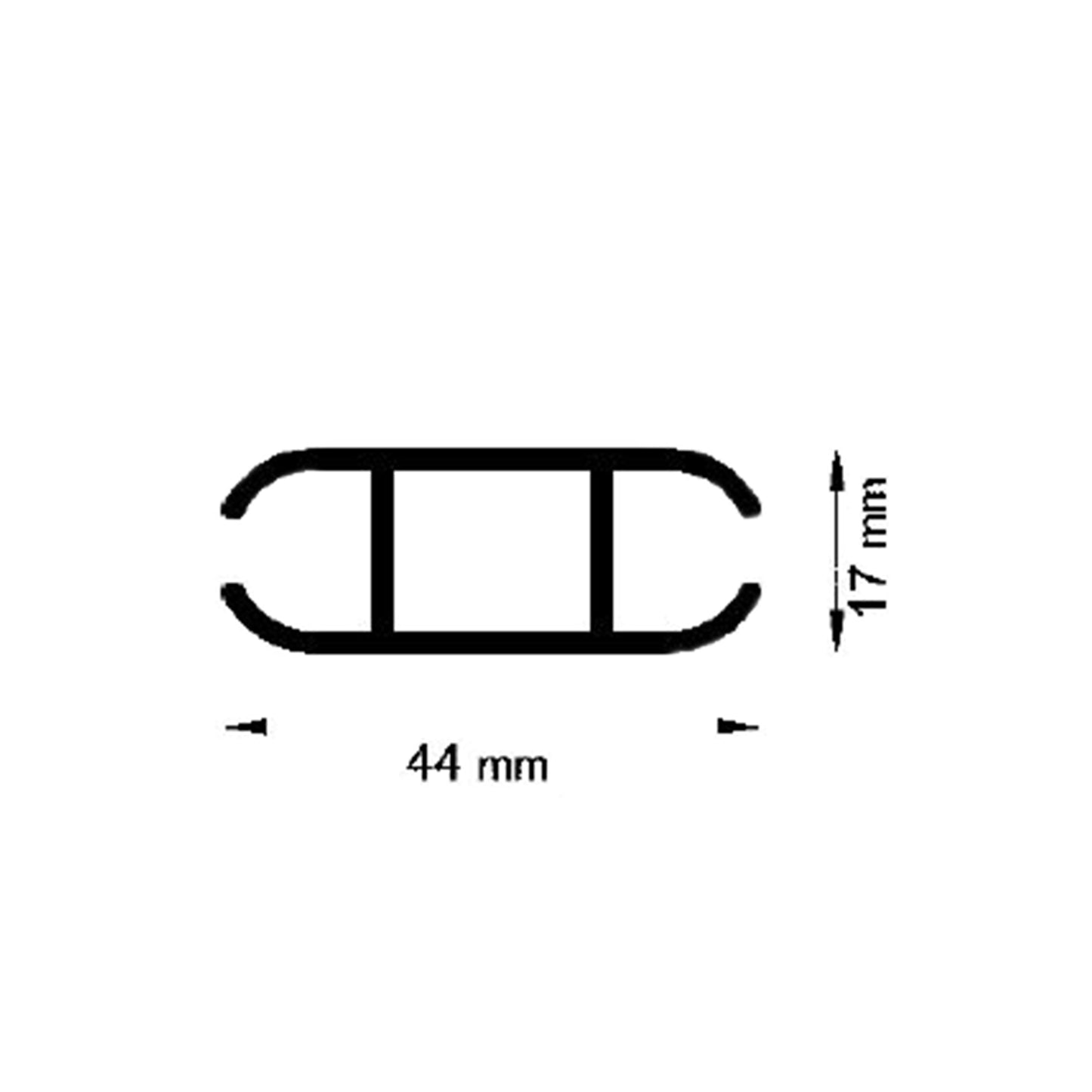 Kederprofile  17/44 mm Alukederschiene - Primex