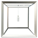 Deckenhänger aus Cube light Profilen mit 360° Beleuchtung, ohne Textil