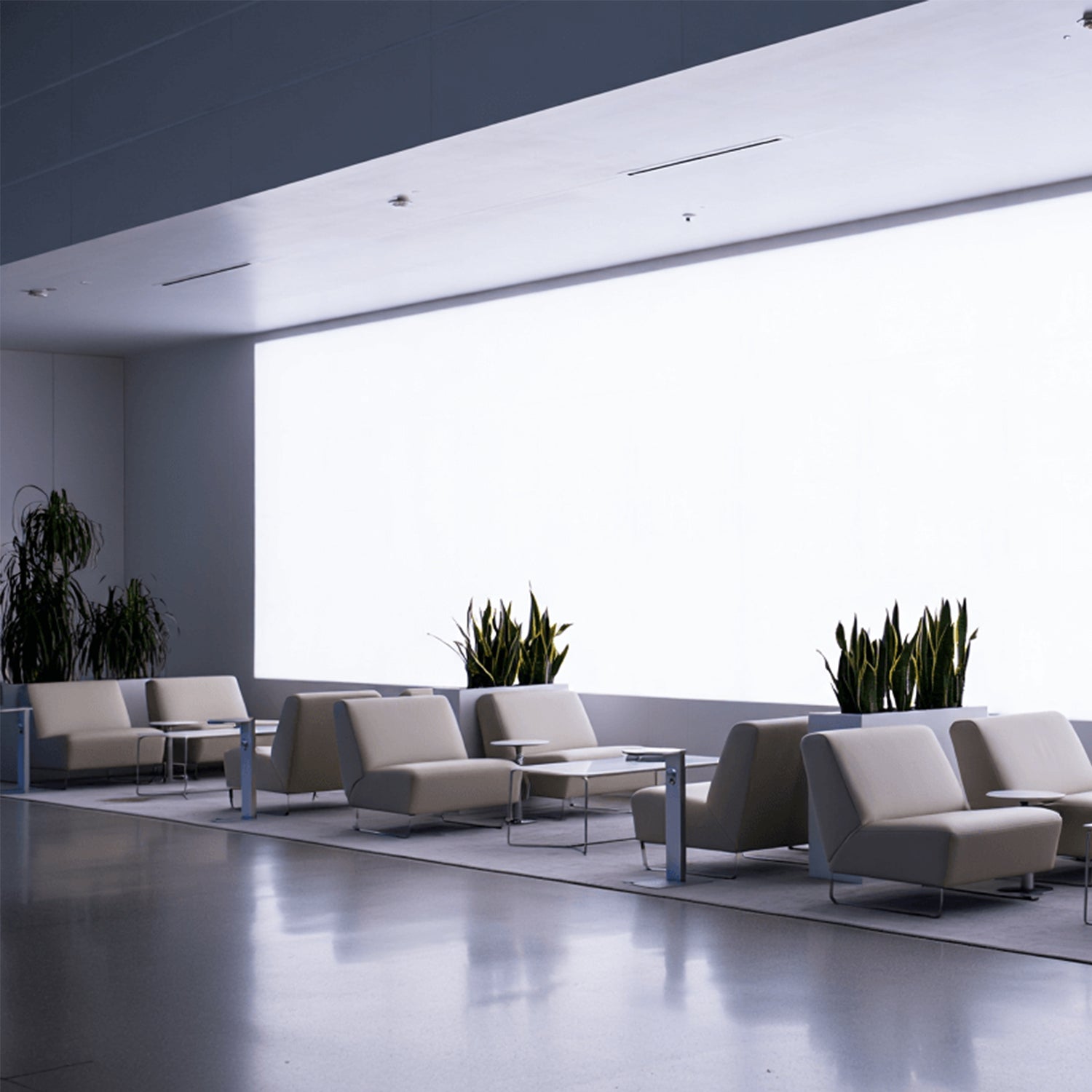 Textile stretching frame illuminated 100 mm - wall mounting silver