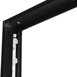 Detailansicht der schwarzen LIGHTBOX FLEX 2go LED-Messewand mit LED-Modulen