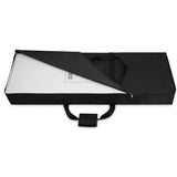 LIGHTBOX FLEX 2go Messewand mit schwarzem Aluminiumrahmen in Tragetasche