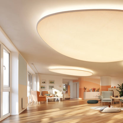 HCL Lichtwand im Demenzzentrum zur Unterstützung von Orientierung und Tagesstruktur durch dynamisches Licht