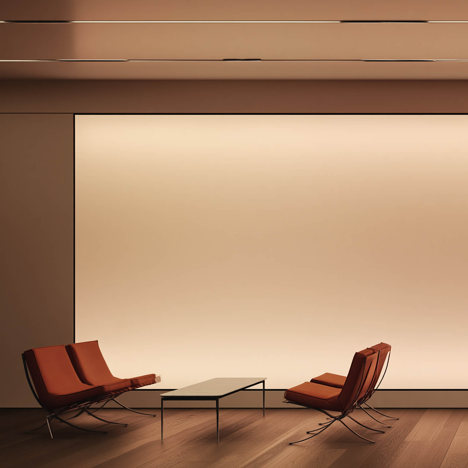 LUMMEA HCL Lichtwand im Empfangsbereich mit homogenem Flächenlicht und biologisch wirksamer Lichtsteuerung