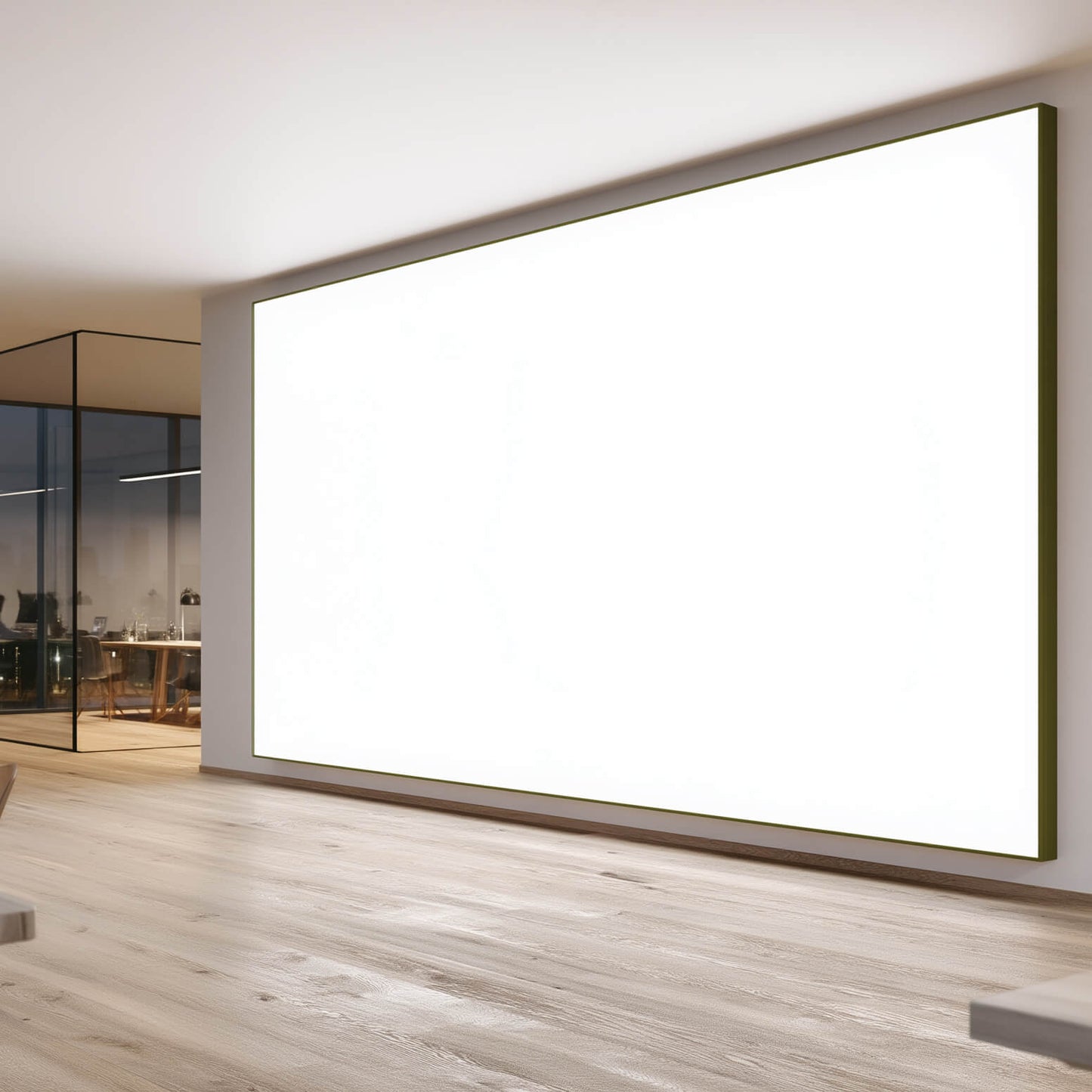 Dynamische HCL Lichtwand im Großraumbüro für gesunde Arbeitsbedingungen und reduzierte Ermüdung