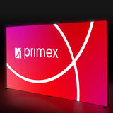 Messewand LIGHTBOX PRO 2go Black Pro Media Plus 400cm mit Stoffbanner  rot.