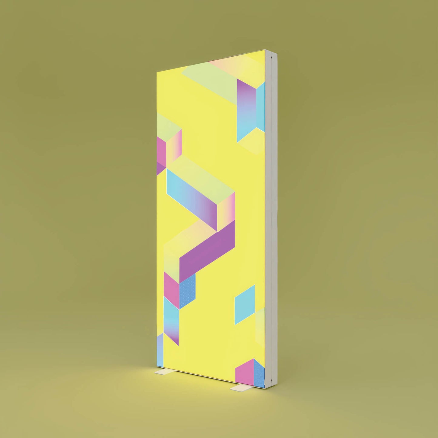 Beleuchtete PIXLIP GO LED Messewand von Primex – mobile Werbewand im Eventeinsatz