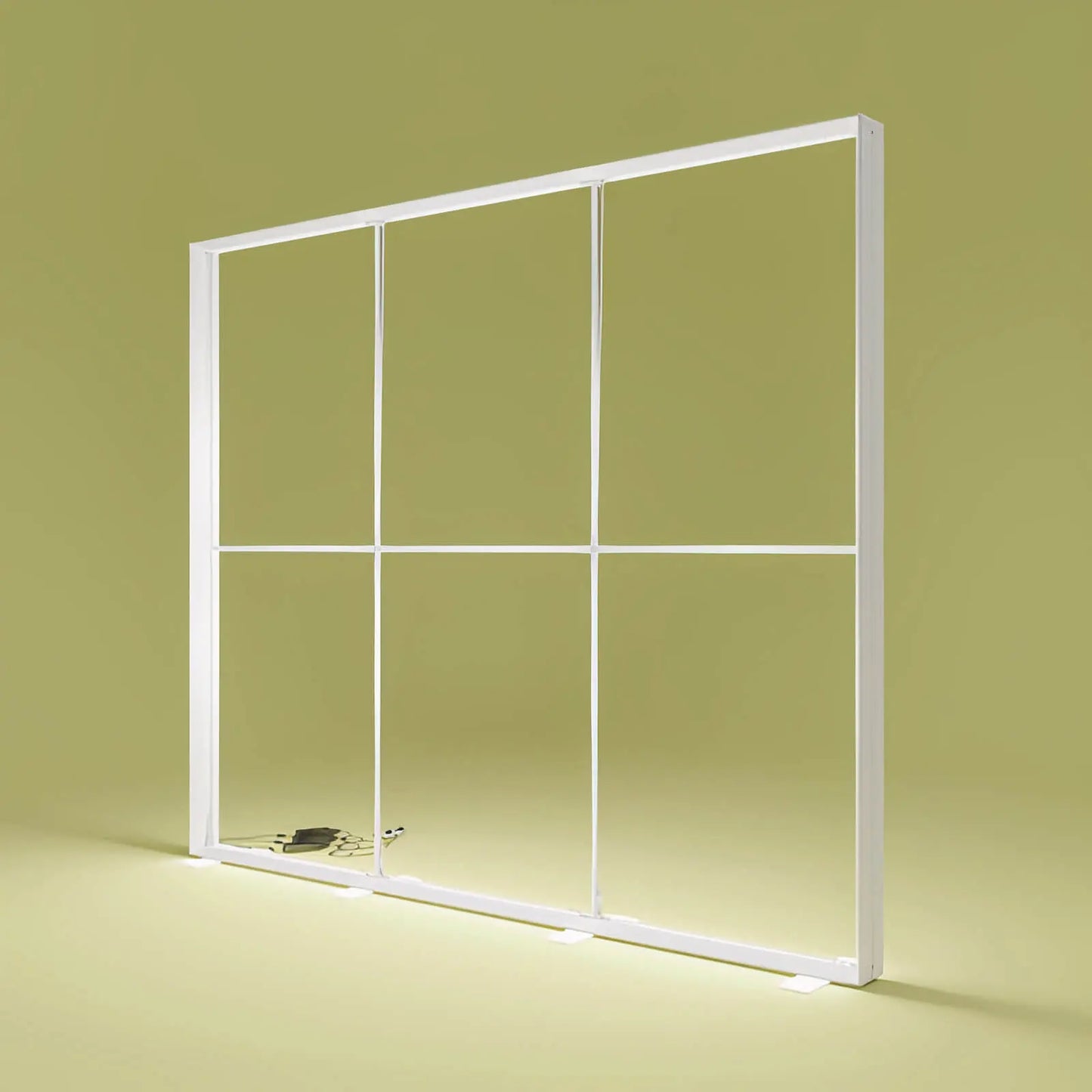 PIXLIP GO Lightbox aluminum frame detail with out Stoffbanner ohne Stoffbanner  .