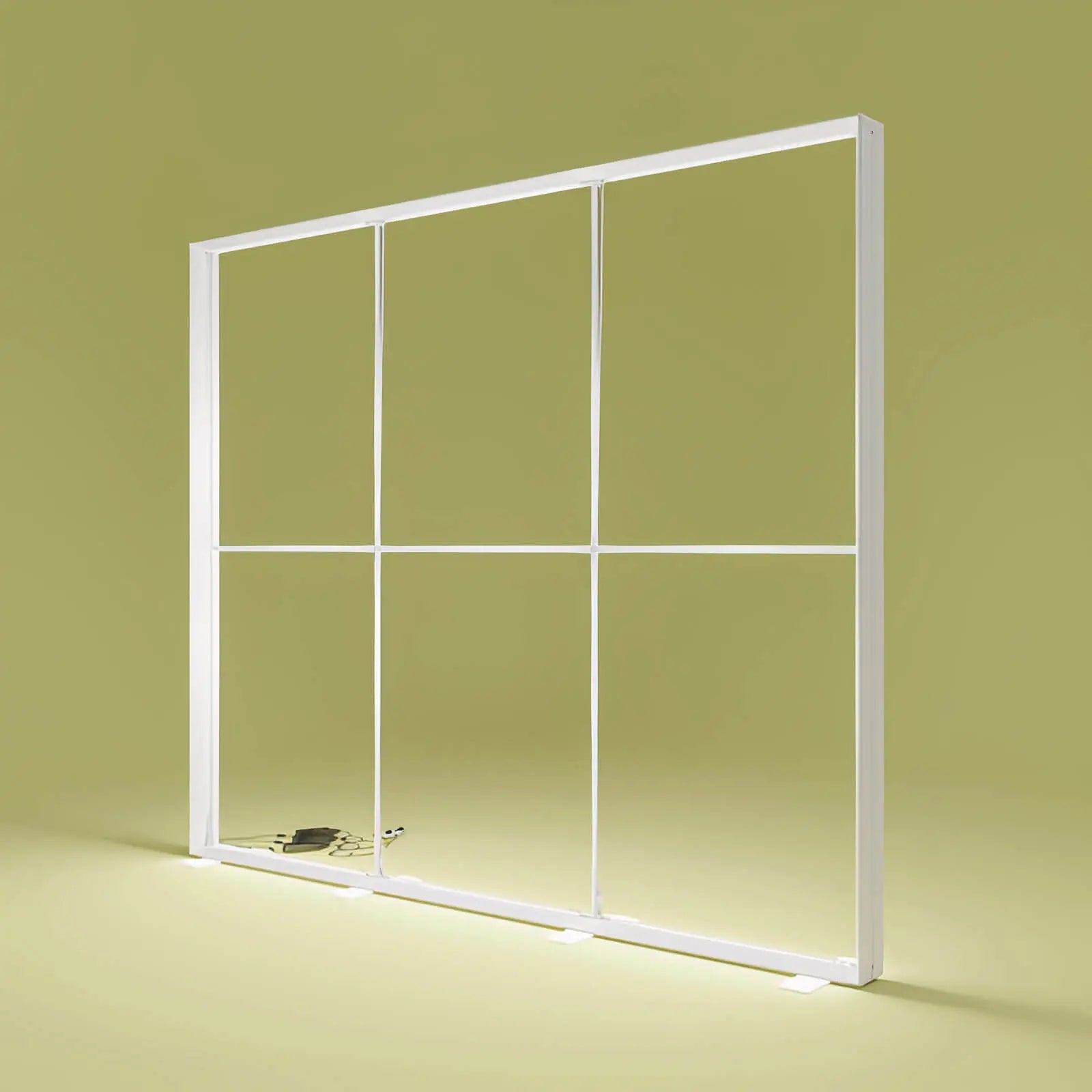 PIXLIP GO Lightbox aluminum frame detail with out Stoffbanner ohne Stoffbanner  .