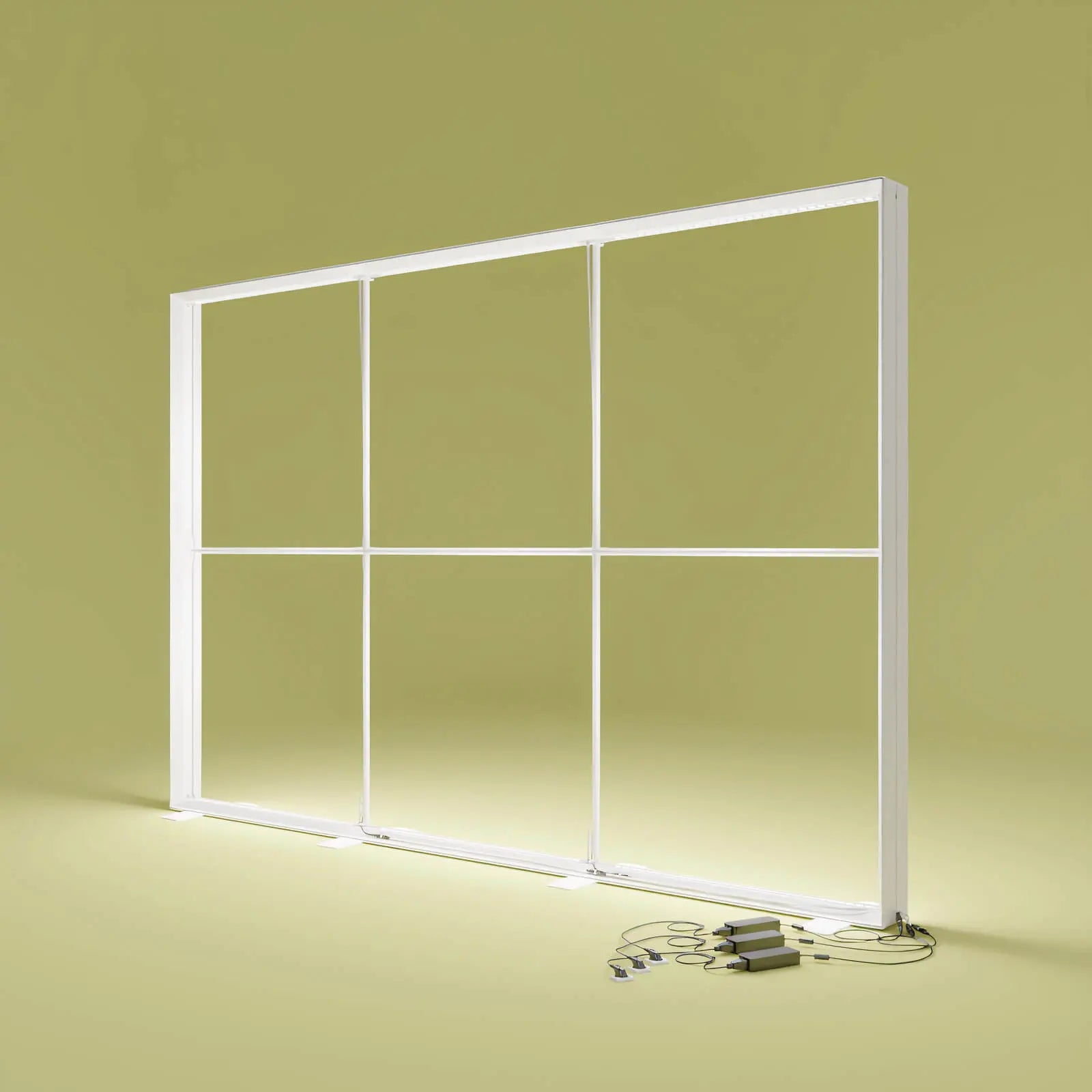 PIXLIP GO Lightbox aluminum frame detail with out Stoffbanner .