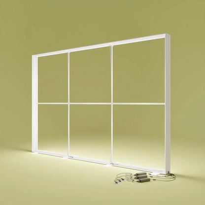PIXLIP GO Lightbox aluminum frame detail with out Stoffbanner .
