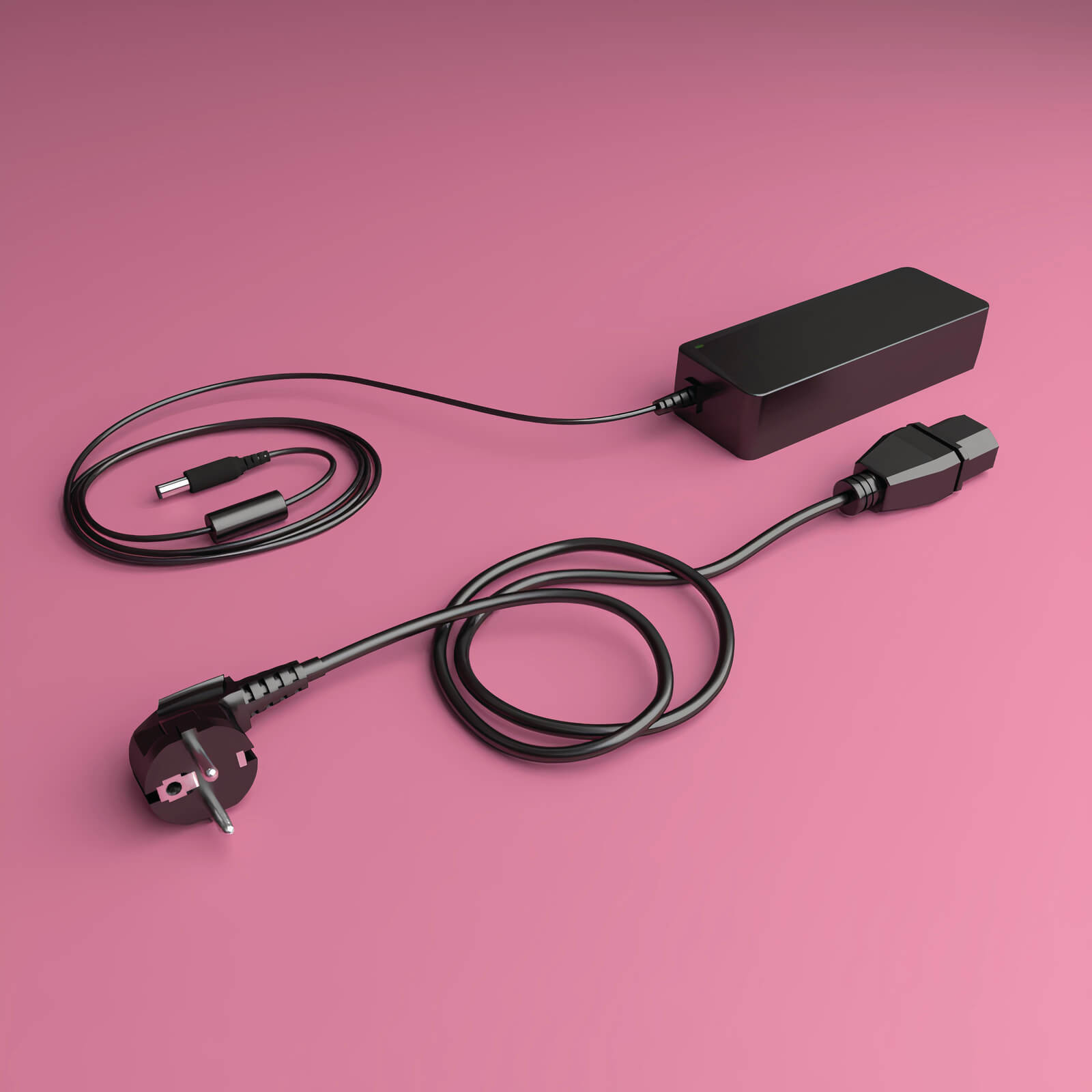 Detailaufnahme des PIXLIP POP Netzgeräts .