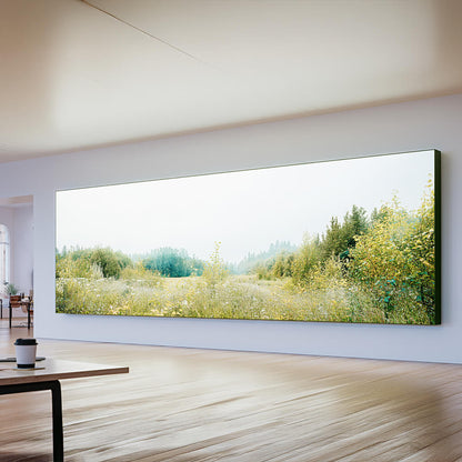 Primex Lummea Core Lightwall mit großformatigem Naturpanorama zur ruhigen und hochwertigen Raumgestaltung. Eindrucksvolle Lichtwand für moderne Arbeits- und Aufenthaltsbereiche