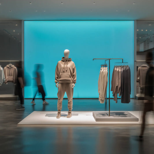 Textile stretching frame illuminated 100 mm - wall mounting silver