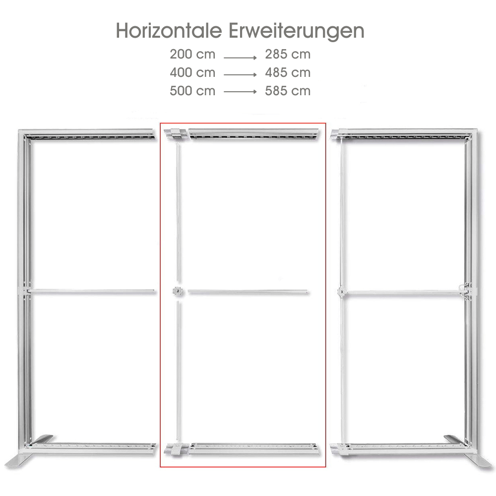 Horizontale Erweiterung der Lightbox PRO 2go um 85 cm