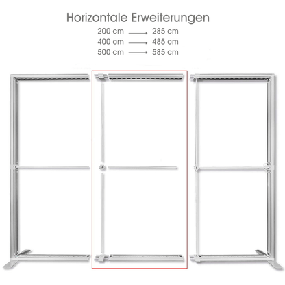 Horizontale Erweiterung der Lightbox PRO 2go um 85 cm