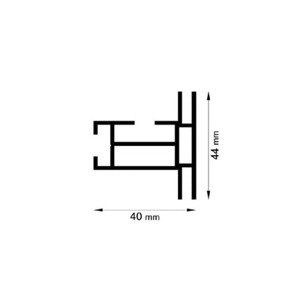 Spannrahmenprofile doppelseitig 44 mm Primex
